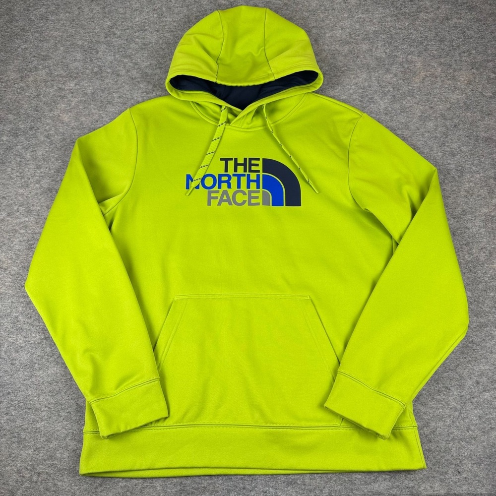 The North Face Fleece Hoodie Pullover Green Mens Large L